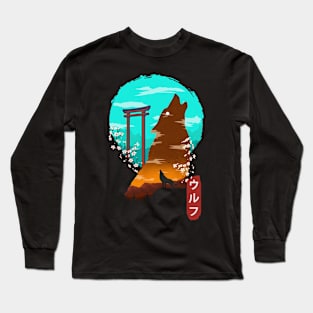 Japanese wolf Long Sleeve T-Shirt